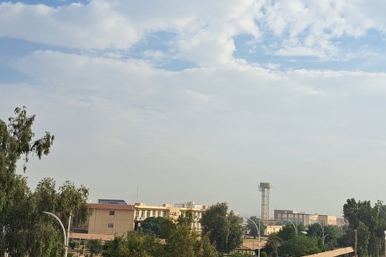 Today's meteorological scores at 24/11/2022 at the University of Anbar and the amounts of rainfall recorded
